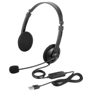 バッファロー BUFFALO バッファロー BSHSUH12BK 両耳ヘッドバンド式ヘッドセット USB接続 ブラック