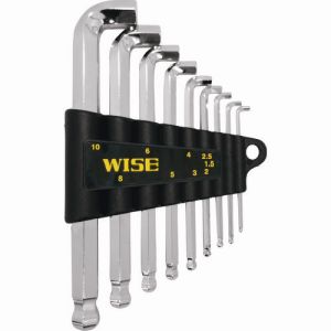 ワイズ WISE ワイズ SBGTS-900 ボールポイント剛短レンチ9本セット ショートタイプ