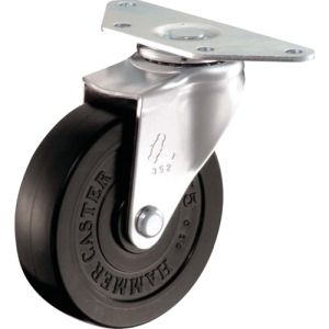 ハンマーキャスター HAMMER CASTER ハンマーキャスター 220E-R75 プレート式コーナーキャスター 旋回式ゴム車輪 75mm