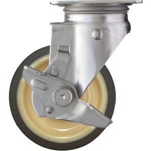 ハンマーキャスター HAMMER CASTER ハンマーキャスター 313S-UB125 Sシリーズオールステンレス 旋回式ウレタン車輪 ローラーベアリング 125mm ストッパー付