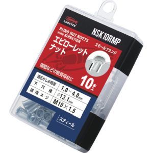 ロブテックス LOBTEX ロブテックス NSK10RMP エビ ローレットナット 薄頭 スチール製 エコパック 板厚4.0 M10X1.5 10個入