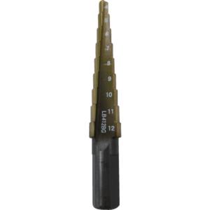 ロブテックス LOBTEX ロブテックス LB412BG エビ ステージドリル Tinコーティング 9段 軸径10mm 4-12