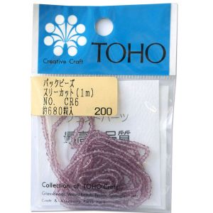 トーホー トーホー スリーカットビーズ 糸通しビーズ 外径 約2.2mm 1m入り CR-6 MSB-CR6-PC