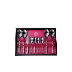 よこやま よこやま 燕人の匠 ブラック 桜吟 カトラリー 9pcs ECTB-1501
