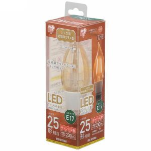 アイリスオーヤマ アイリスオーヤマ LEDフィラメント電球 レトロ球 E17 25形相当 シャンデリア LDF2C-G-E17-FK