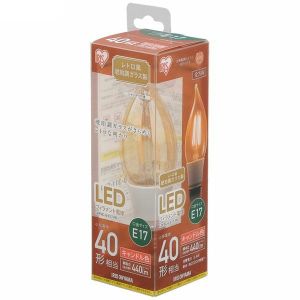 アイリスオーヤマ アイリスオーヤマ LEDフィラメント電球 レトロ球 E17 40形相当 シャンデリア LDF3C-G-E17-FK