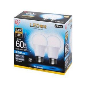 アイリスオーヤマ アイリスオーヤマ LDA7N-G-6T52P LED電球 E26 広配光 60形相当 昼白色 2個セット