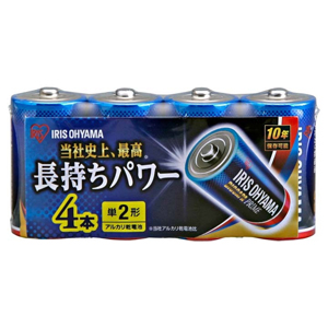 アイリスオーヤマ アイリスオーヤマ 大容量アルカリ乾電池 単2形4パック LR14BP/4P