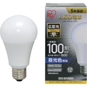 アイリスオーヤマ アイリスオーヤマ LED電球 E26 広配光 100形相当 昼光色 LDA14D-G-10T5