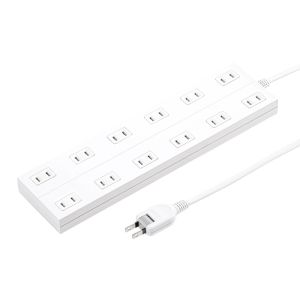 サンワサプライ SANWA SUPPLY サンワサプライ TAP-2312-2W 電源タップ 2P 12個口 ACアダプタ対応 マグネット付