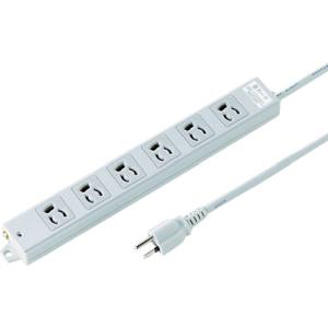 サンワサプライ SANWA SUPPLY 工事物件雷ガードタップ(3P抜け止め・マグネット付・6個口・3m) TAP-K6SP-3