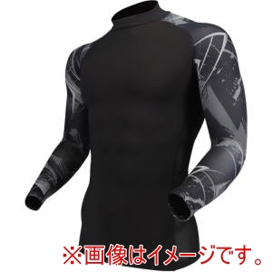 おたふく おたふく JW-625-84-M BT冷感 消臭 パワーストレッチ 長袖バックハイネックシャツ 84.カモフラ×ブラック M