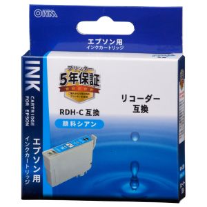 オーム電機 OHM オーム電機 エプソン互換 リコーダー 顔料シアン 01-4309 INK-ERDHB-C