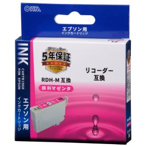 オーム電機 OHM オーム電機 エプソン互換 リコーダー 顔料マゼンタ 01-4310 INK-ERDHB-M