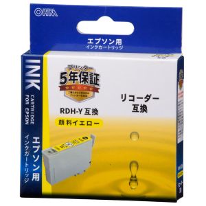 オーム電機 OHM オーム電機 エプソン互換 リコーダー 顔料イエロー 01-4311 INK-ERDHB-Y