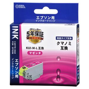 オーム電機 OHM オーム電機 エプソン互換 クマノミ 増量タイプ マゼンタ 01-4315 INK-EKUILB-M