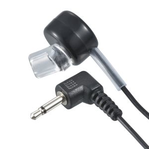 オーム電機 OHM オーム電機 EAR-B251L-K 片耳モノラルイヤホン φ2.5 L型 ラジオ用 1m 黒 03-3163