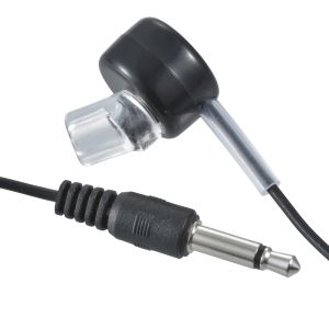 オーム電機 OHM オーム電機 EAR-B351-K 片耳モノラルイヤホン φ3.5 ストレート型 ラジオ用 1m 黒 03-3165