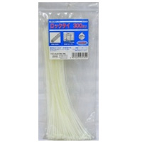 オーム電機 OHM オーム電機 LT-300W100WH ロックタイ 300mm 100本入 白 04-3135
