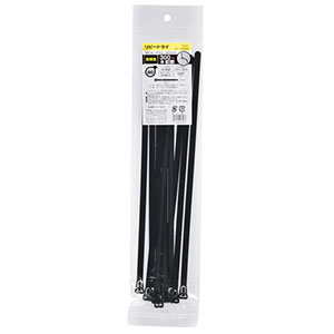 オーム電機 OHM オーム電機 RPT-300W10BK リピートタイ 耐候 300mm 黒 10本入 04-3307