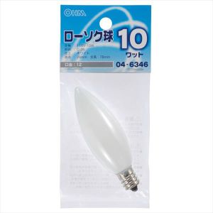 オーム電機 OHM オーム電機 LB-C6210-W ローソク球 10W E12