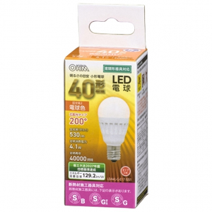 オーム電機 OHM オーム電機 LDA4L-G-E17 IS51 LED電球 小形 E17 40形相当 電球色 06-4474