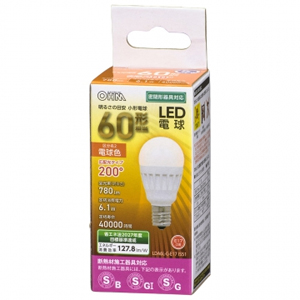 オーム電機 OHM オーム電機 LDA6L-G-E17 IS51 LED電球 小形 E17 60形相当 電球色 06-4477
