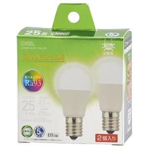 オーム電機 OHM オーム電機 LDA2N-G-E17 RA 2P  LED電球小形E17 25形相当 昼白色 2個入