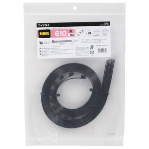 オーム電機 OHM オーム電機 耐候性ワイドタイ 610mm 10本入り 黒 WLT-610-K 10P 09-1769