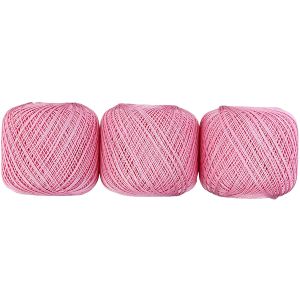 オリムパス オリムパス エミーグランデ レース糸 合細 Col.104 ピンク系 50g 約218m ｘ 3玉セット EMMY-104