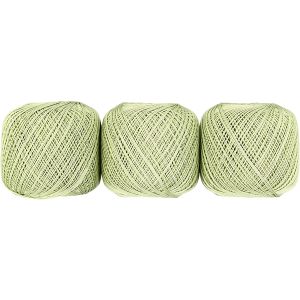 オリムパス オリムパス エミーグランデ レース糸 合細 Col.243 黄緑系 50g 約218m ｘ 3玉セット EMMY-243