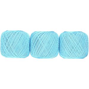 オリムパス オリムパス エミーグランデ レース糸 合細 Col.384 水色系 50g 約218m ｘ 3玉セット EMMY-384