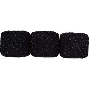 オリムパス オリムパス エミーグランデ ビジュー レース糸 合細 Col.L901 ブラック系 25g 約110m 3玉セット EMMYB-L901