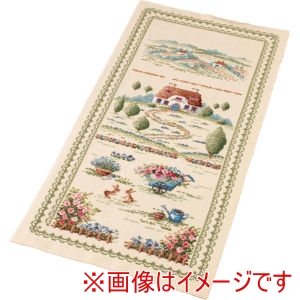 オリムパス オリムパス オノエメグミ 刺繍キット テーブルセンター 田園の風景 OLY-K1199
