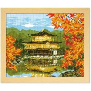 オリムパス オリムパス ししゅうキット フレーム 秋の金閣寺 7416