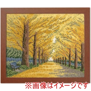 オリムパス オリムパス オノエ メグミ 刺繍キットシリーズ 木々の彩り 黄金色の散歩道 OLY-K7493