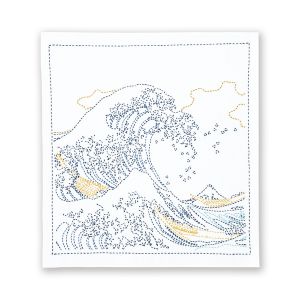 オリムパス オリムパス 葛飾北斎富嶽三十六景 刺し子キット 神奈川沖浪裏 かながわおきなみうら 407