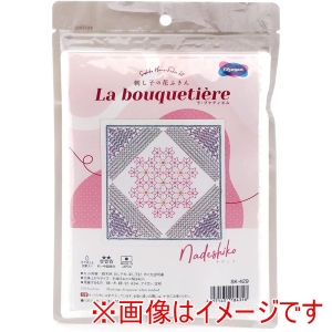 オリムパス オリムパス Thred 刺繍キット 刺し子キット 花ふきん La bouquetiere ナデシコ 縦34×横34cm OLY-SK429