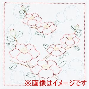 オリムパス オリムパス 刺し子ふきんキット 雪輪の椿 SK-494