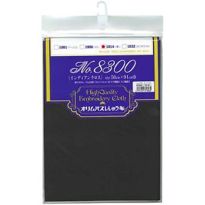 オリムパス オリムパス 刺しゅう布 50×90cmカット No.8300 インディアンクロス 黒 1014