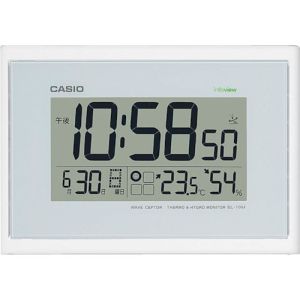 カシオ カシオ IDL-100J-7JF 電波掛け時計 260×180×厚み35mm 白