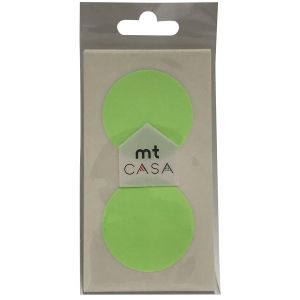 カモ井加工紙 KAMOI カモ井 M-153-11 MT CASA SEAL ショッキンググリーン D50ミリX10P