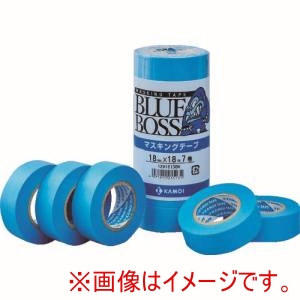 カモ井加工紙 KAMOI カモ井 BLUEBOSSJAN-18 マスキングテープ塗装用 幅18mm×長さ18m ブルー