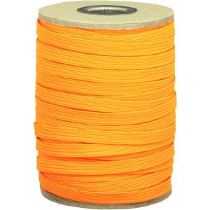 川村製紐工業 金天馬 ネオンカラーゴム 平ゴム 6mm 50m巻 ボビン巻 ネオンオレンジ KW93071 川村製紐工業