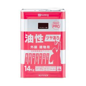 カンペハピオ KANSAI カンペハピオ 油性ツヤあり建物用PRO チョコレート色 14kg
