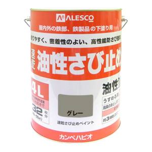 カンペハピオ KANSAI カンペハピオ 速乾さび止めペイント グレー 4L