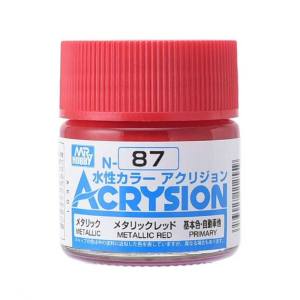 GSIクレオス ミスターホビー N87 新水性カラー アクリジョンカラー メタリックレッド GSI クレオス