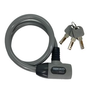 ニッコー NIKKO ニッコー エラストマーワイヤー錠 シルバー 60cm 70257