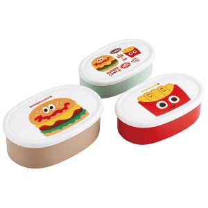 スケーター SKATER スケーター バーガーHELLO シール容器 3Pセット SRS3S