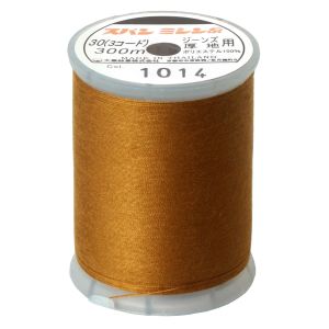 日本紐釦貿易 Nippon Chuko NBK ダイヤフェザー 家庭用スパンミシン糸 30番 300m巻 No.1014 金茶 DKS30-1014 日本紐釦貿易